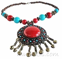 Indian ethnic necklace - click here for large view